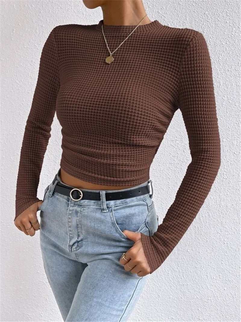 Damen Langarm Pullover mit Karomuster – Stilvoll und vielseitig