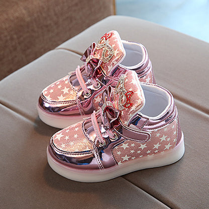 Kinder Sneaker mit Klettverschluss und Leuchtfunktion