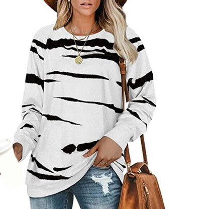 Damen Oversize Tie-Dye Pullover – Lässiger Langarm-Pullover