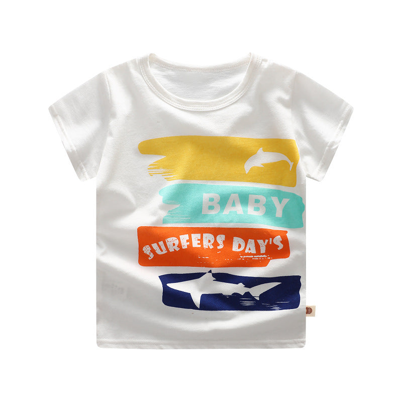 Kinder Sommer T-Shirt – Baumwolle mit Cartoon-Print