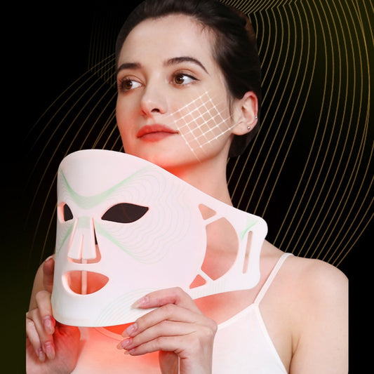 Silikon-Gesichtsmaske mit LED-Technologie – Photo Rejuvenation für Zuhause