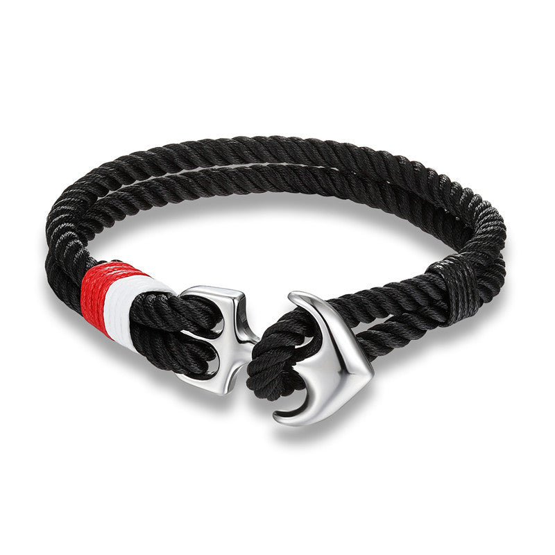 Hochwertiges Herren-Ankerarmband aus Paracord mit Sporthaken