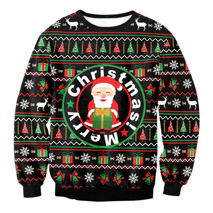 UGLY CHRISTMAS SWEATER Urlaub Santa Elf Lustiger Pullover für Frauen und Männer – Lustiger Feiertagsstil