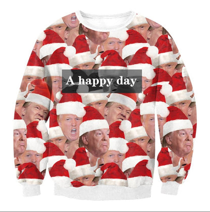 UGLY CHRISTMAS SWEATER Urlaub Santa Elf Lustiger Pullover für Frauen und Männer – Lustiger Feiertagsstil