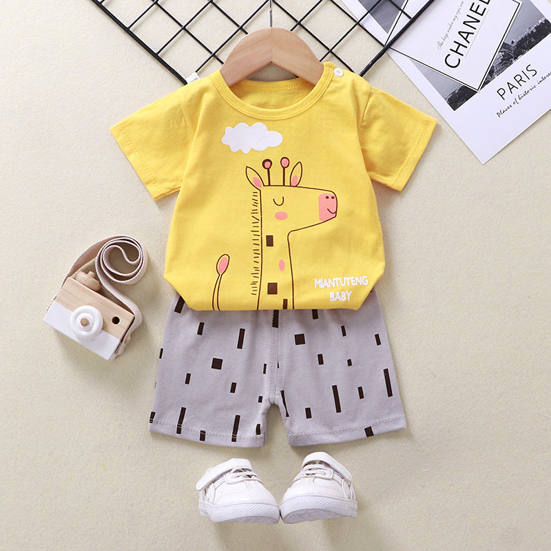 Baby T-Shirt & Shorts Baumwoll-Zweiteiler