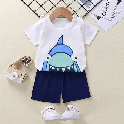 Baby T-Shirt & Shorts Baumwoll-Zweiteiler