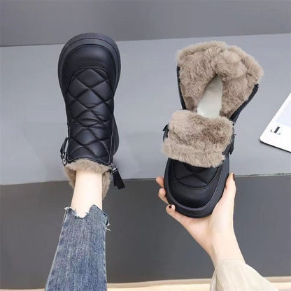 Snow Boots For Women Winter New Fleece-lined Thickened Northeast China Cotton Shoes Waterproof Non-slip Warm