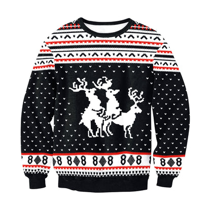 UGLY CHRISTMAS SWEATER Urlaub Santa Elf Lustiger Pullover für Frauen und Männer – Lustiger Feiertagsstil