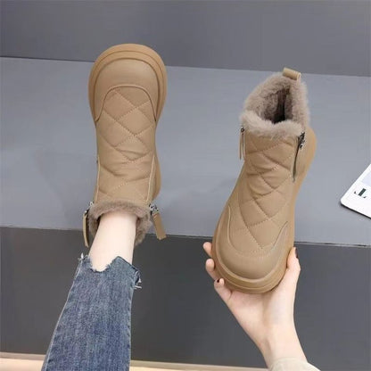 Snow Boots For Women Winter New Fleece-lined Thickened Northeast China Cotton Shoes Waterproof Non-slip Warm