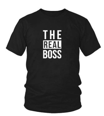 Unisex T-Shirt „THE BOSS“ – Statement-Print für Männer und Frauen