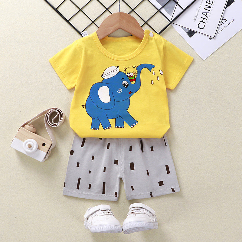 Baby T-Shirt & Shorts Baumwoll-Zweiteiler