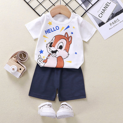 Baby T-Shirt & Shorts Baumwoll-Zweiteiler