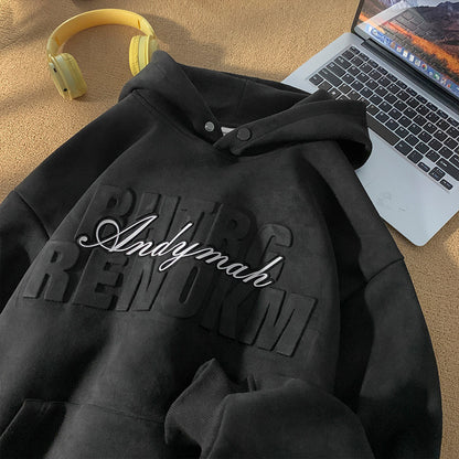 American Retro Suede-Sweatshirt – Lässiges und Stylishes Design