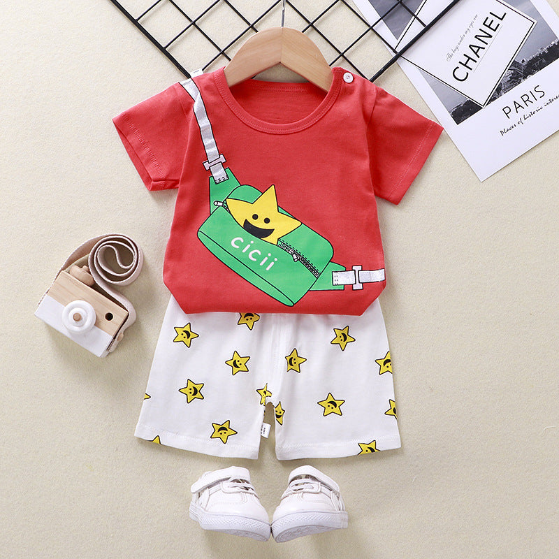 Baby T-Shirt & Shorts Baumwoll-Zweiteiler