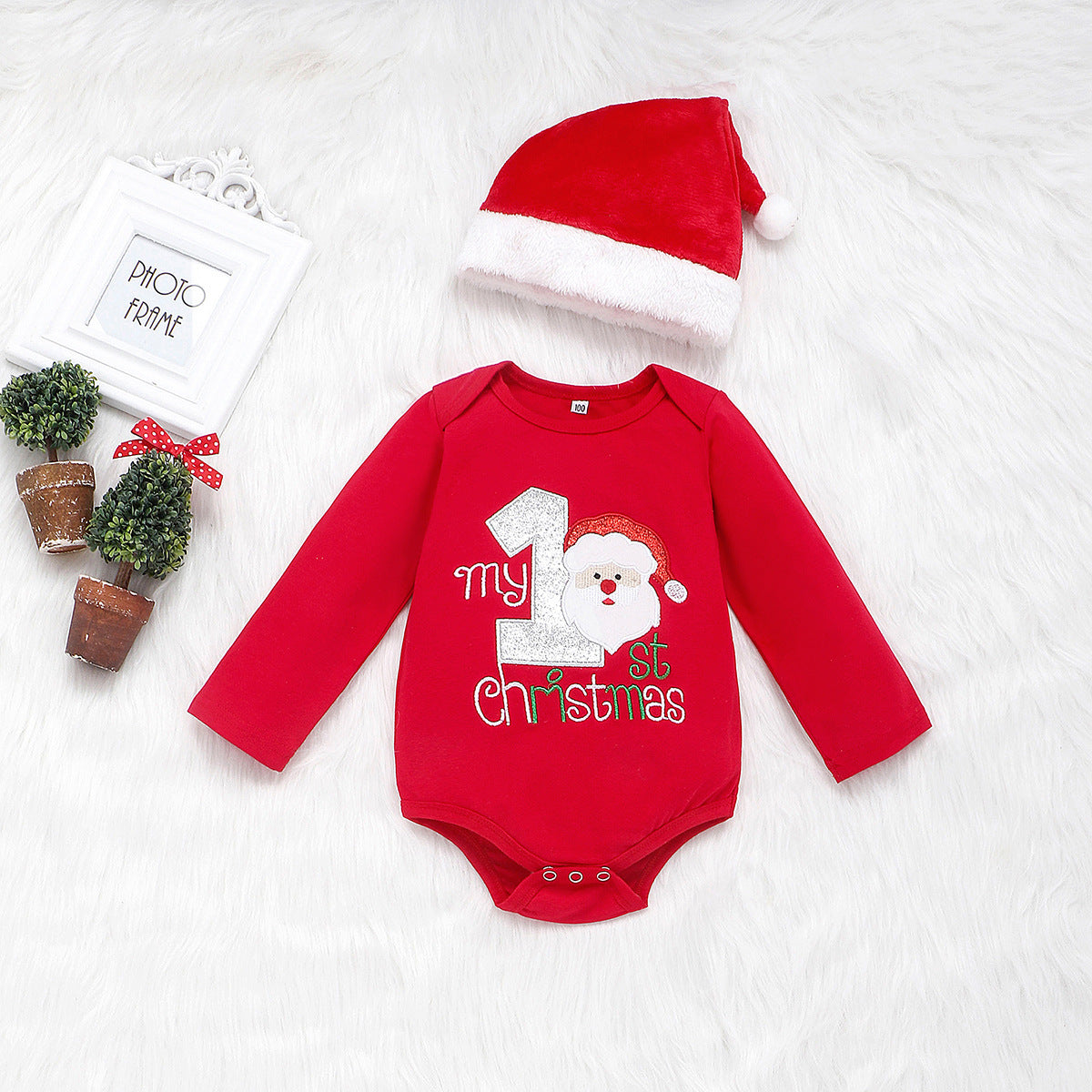 Kinder-Weihnachtsmann-Set – Dreiteiliges Outfit