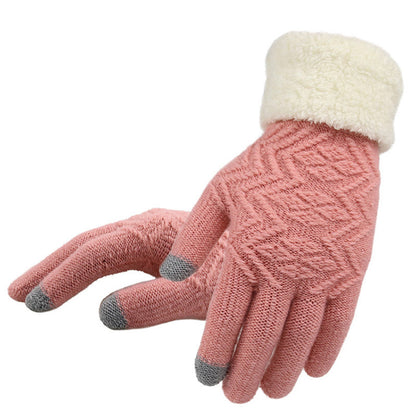 Winterstrickhandschuhe – Wärmende Damenhandschuhe mit Jacquard-Design