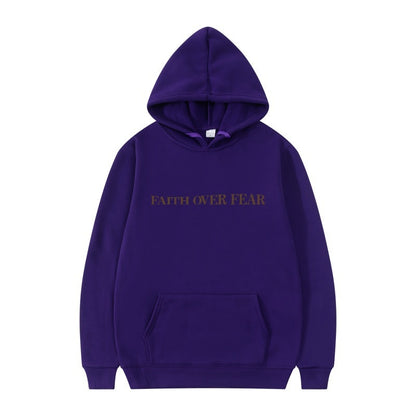 Neuer Hoodie Faith Fear Bedrucktes Sweatshirt für Herren und Damen