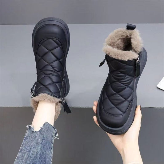 Snow Boots For Women Winter New Fleece-lined Thickened Northeast China Cotton Shoes Waterproof Non-slip Warm