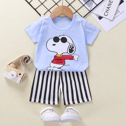 Baby T-Shirt & Shorts Baumwoll-Zweiteiler