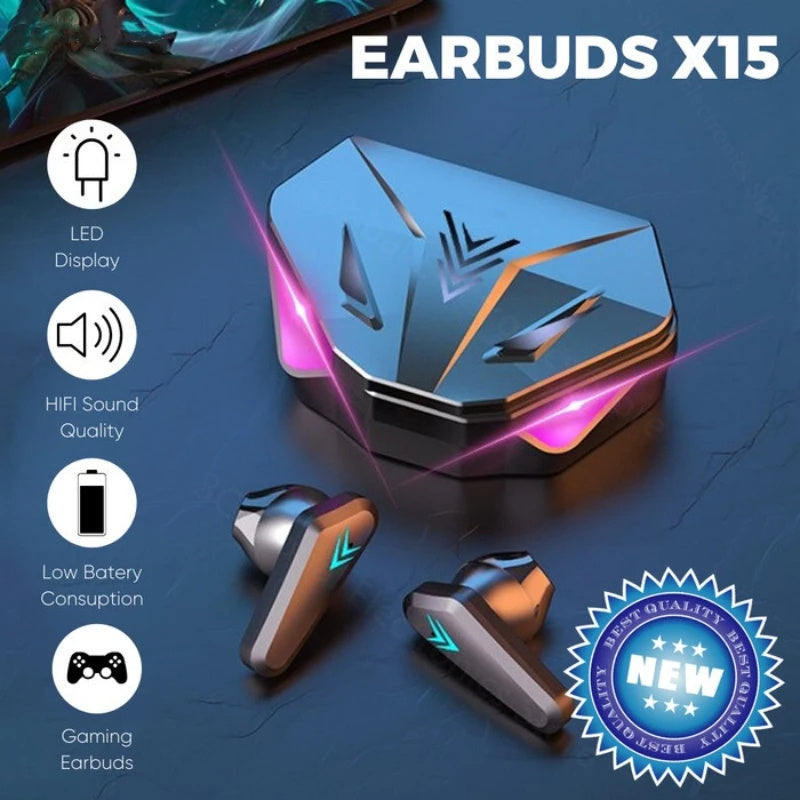 X15 TWS Bluetooth-Kopfhörer – In-Ear-Headset für Sport und Gaming