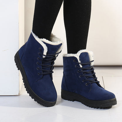 Winter Schneestiefel Mit Warmem Plüsch Damen Stiefeletten