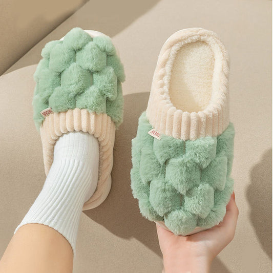 Modische Indoor-Hausschuhe – Rutschfeste Plüsch-Slipper für Damen und Herren