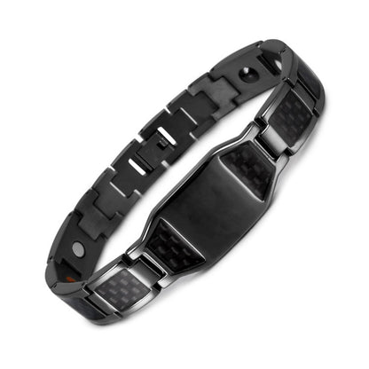 Exklusives Carbonfaser-Armband aus Titanstahl – Magnetisches Energiearmband für Herren