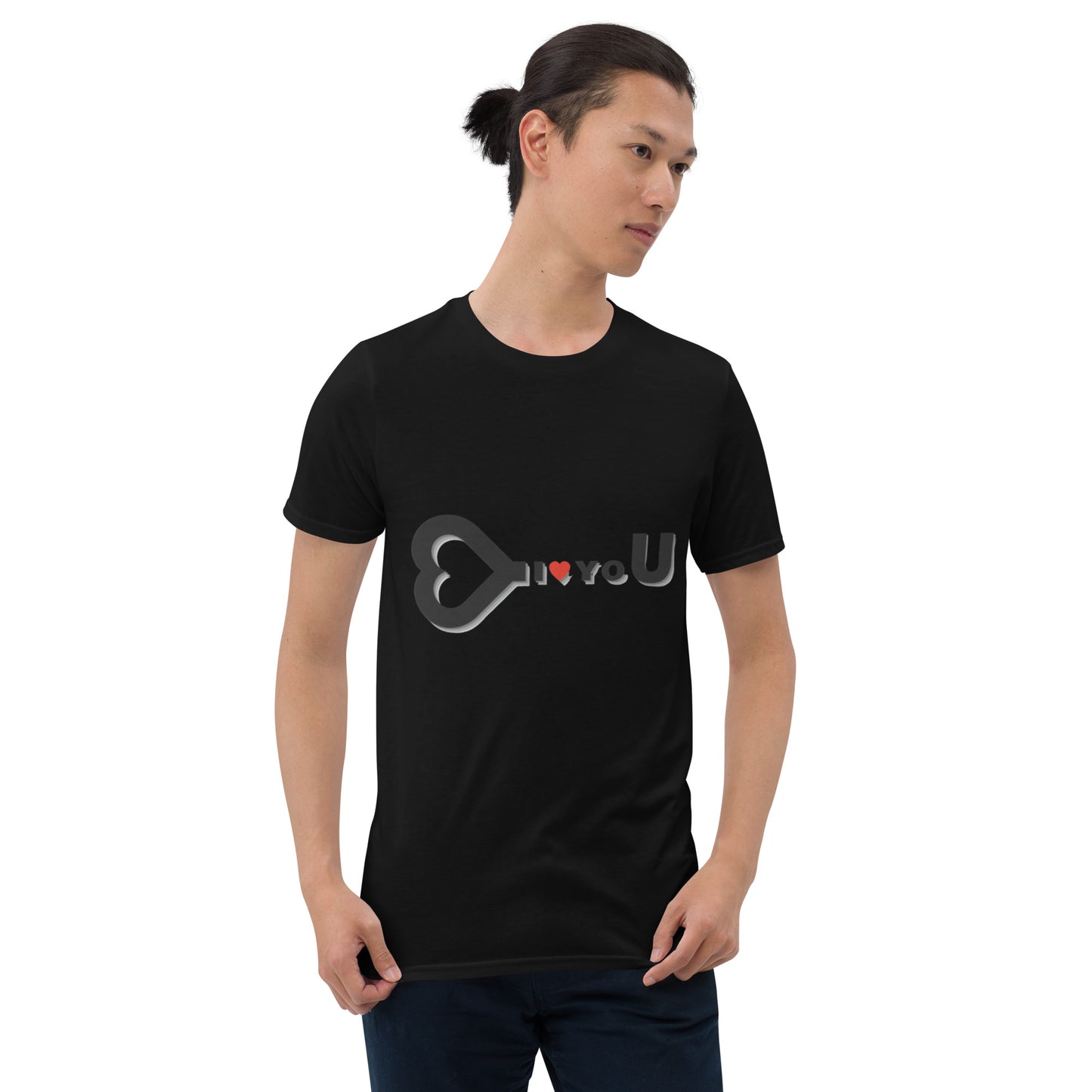 Herzschloss der Liebe Kurzärmeliges Unisex-T-Shirt