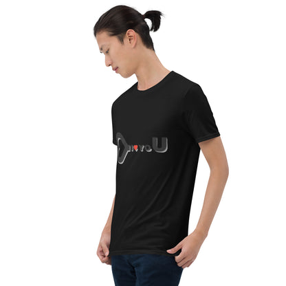 Herzschloss der Liebe Kurzärmeliges Unisex-T-Shirt