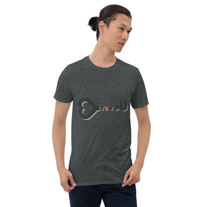 Herzschloss der Liebe Kurzärmeliges Unisex-T-Shirt