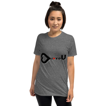 Herzschloss der Liebe Kurzärmeliges Unisex-T-Shirt