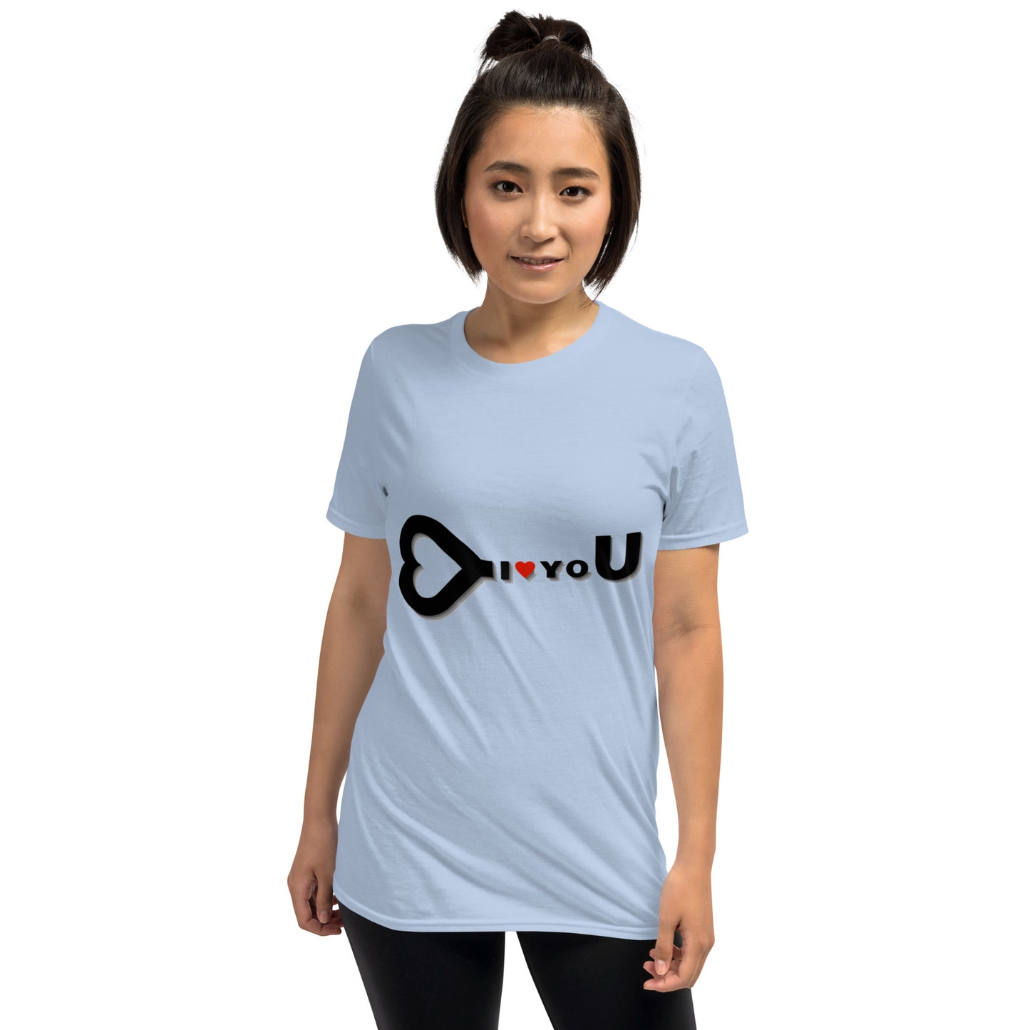 Herzschloss der Liebe Kurzärmeliges Unisex-T-Shirt