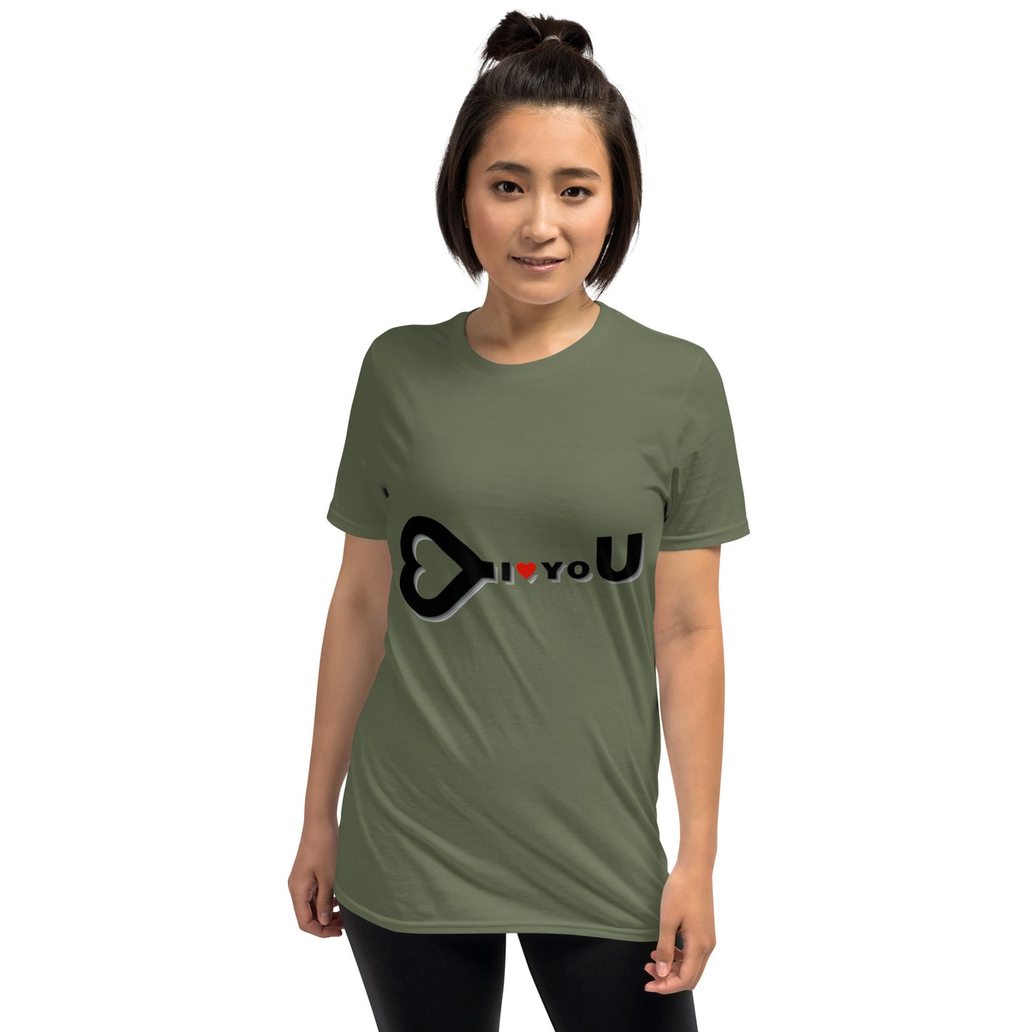 Herzschloss der Liebe Kurzärmeliges Unisex-T-Shirt