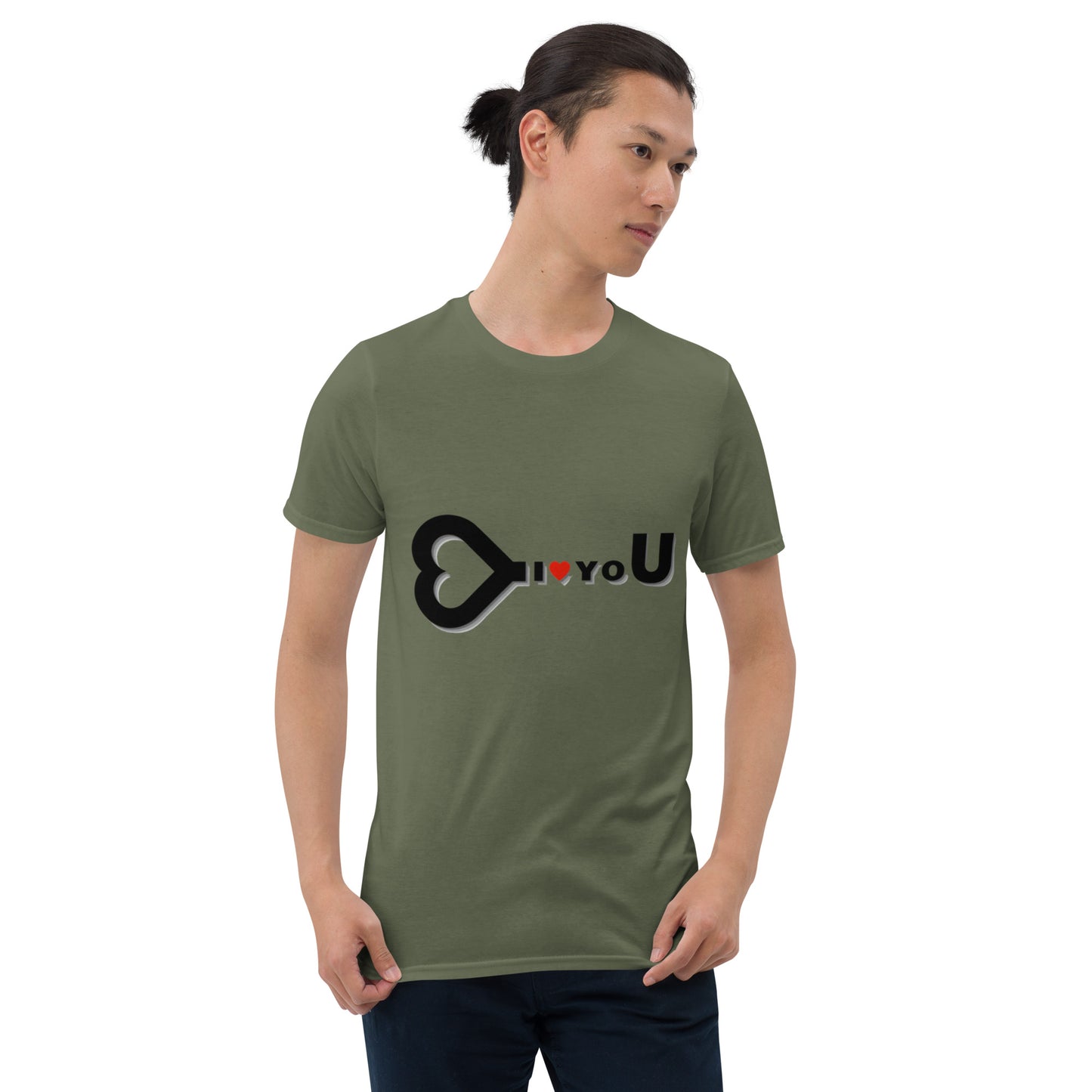 Herzschloss der Liebe Kurzärmeliges Unisex-T-Shirt