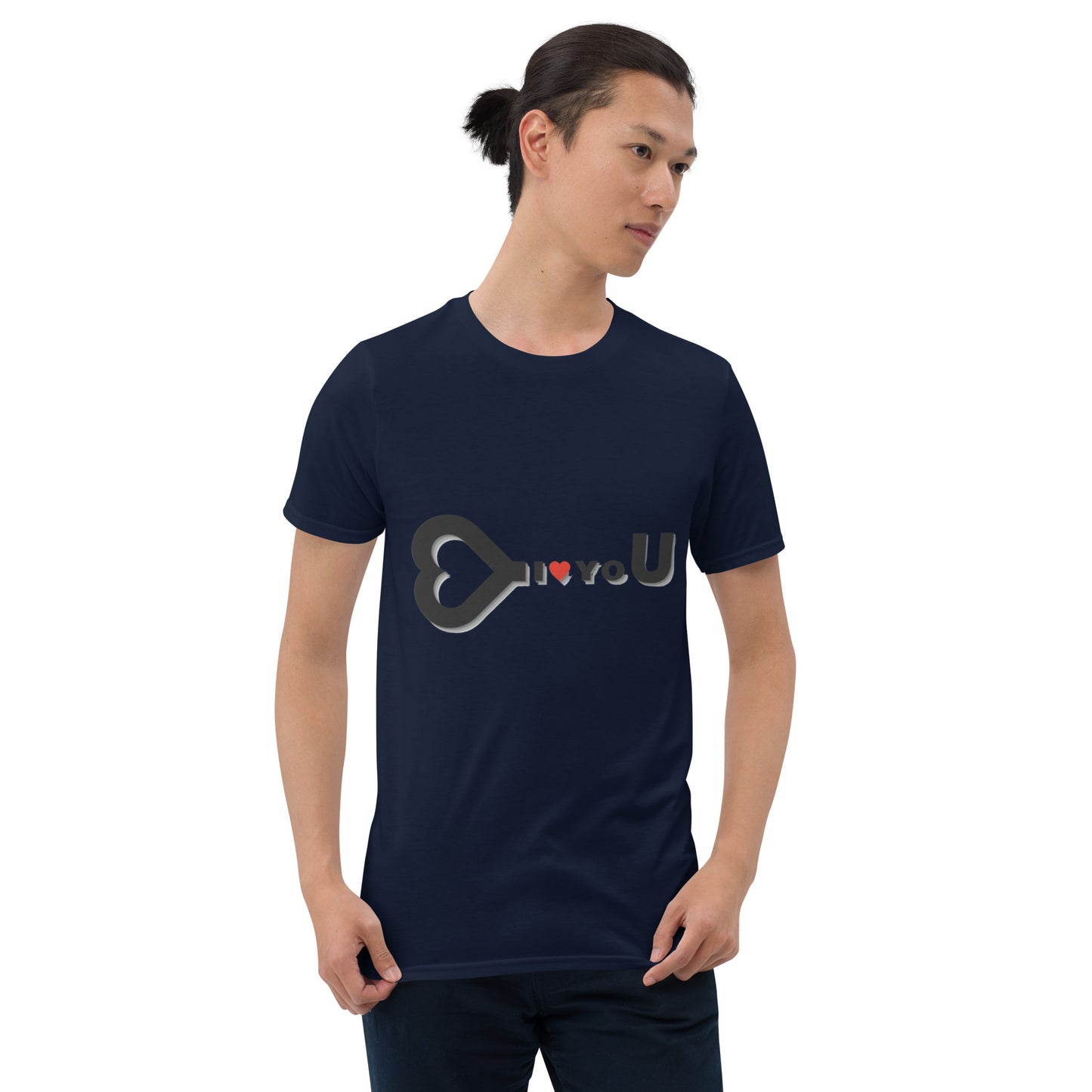 Herzschloss der Liebe Kurzärmeliges Unisex-T-Shirt