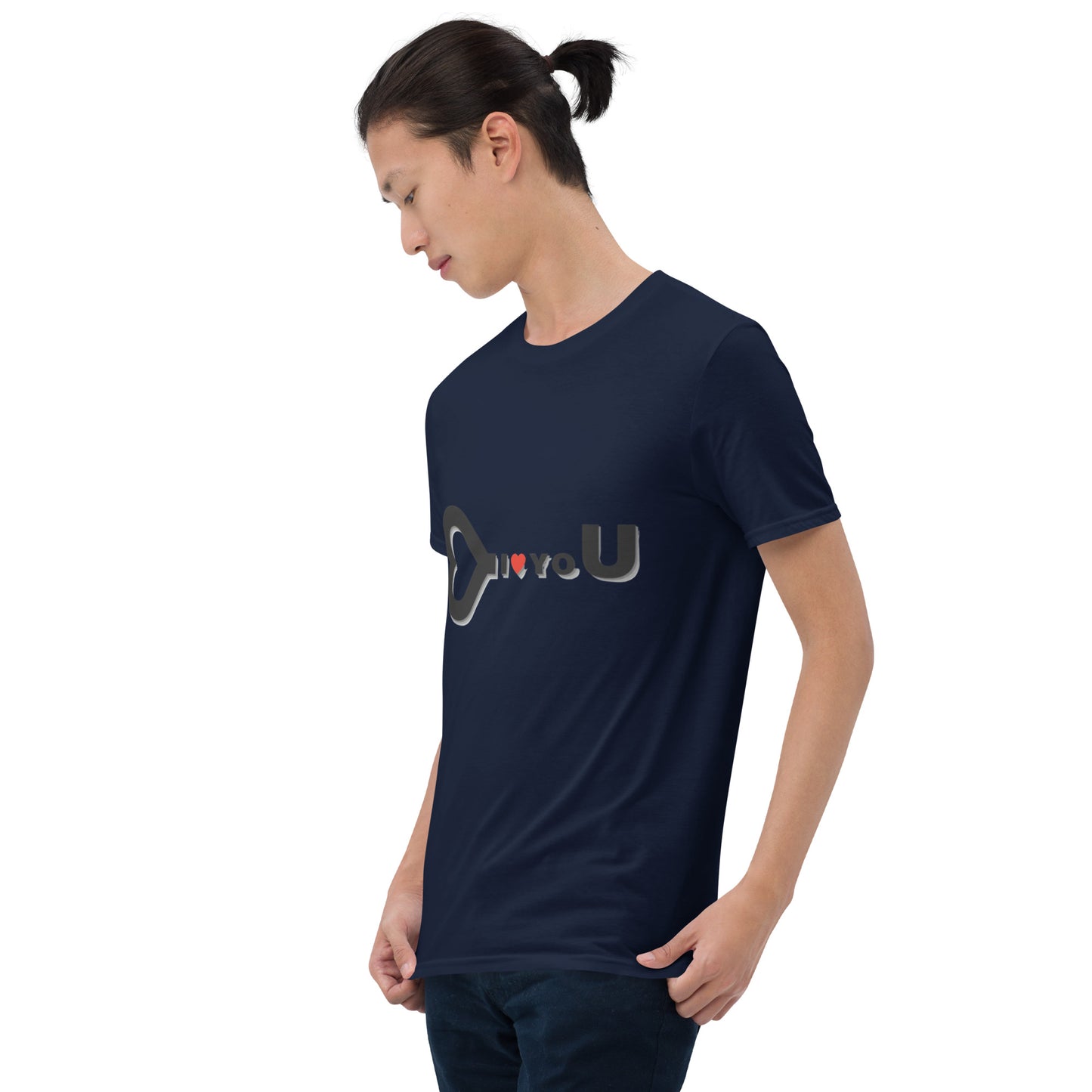 Herzschloss der Liebe Kurzärmeliges Unisex-T-Shirt