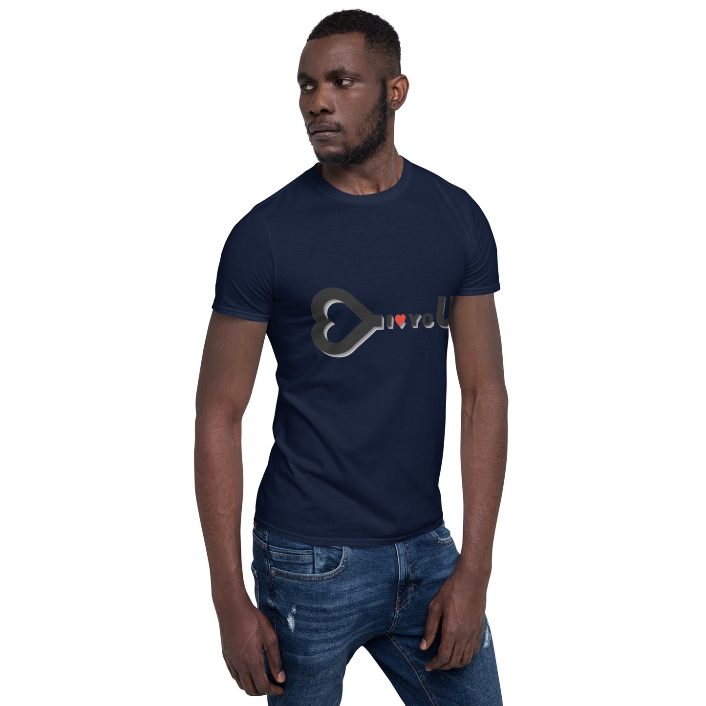 Herzschloss der Liebe Kurzärmeliges Unisex-T-Shirt