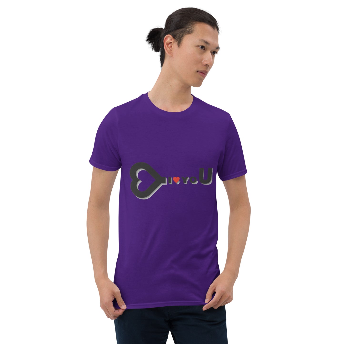 Herzschloss der Liebe Kurzärmeliges Unisex-T-Shirt