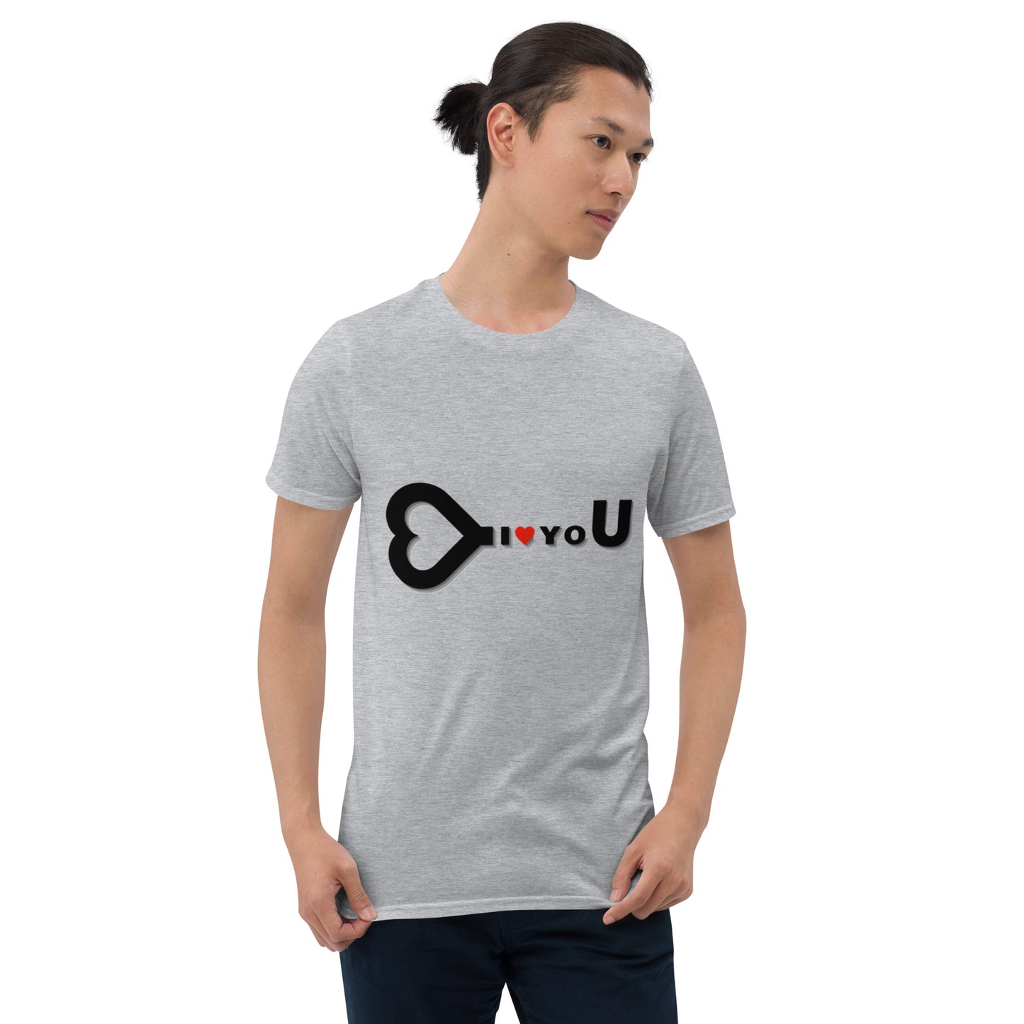 Herzschloss der Liebe Kurzärmeliges Unisex-T-Shirt