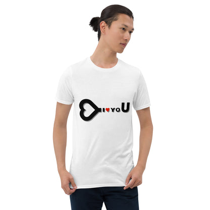 Herzschloss der Liebe Kurzärmeliges Unisex-T-Shirt