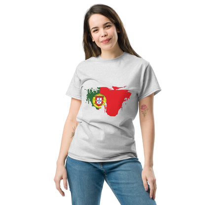 Azeitão-Style Portugiesischer Flagge Klassisches Unisex T-Shirt