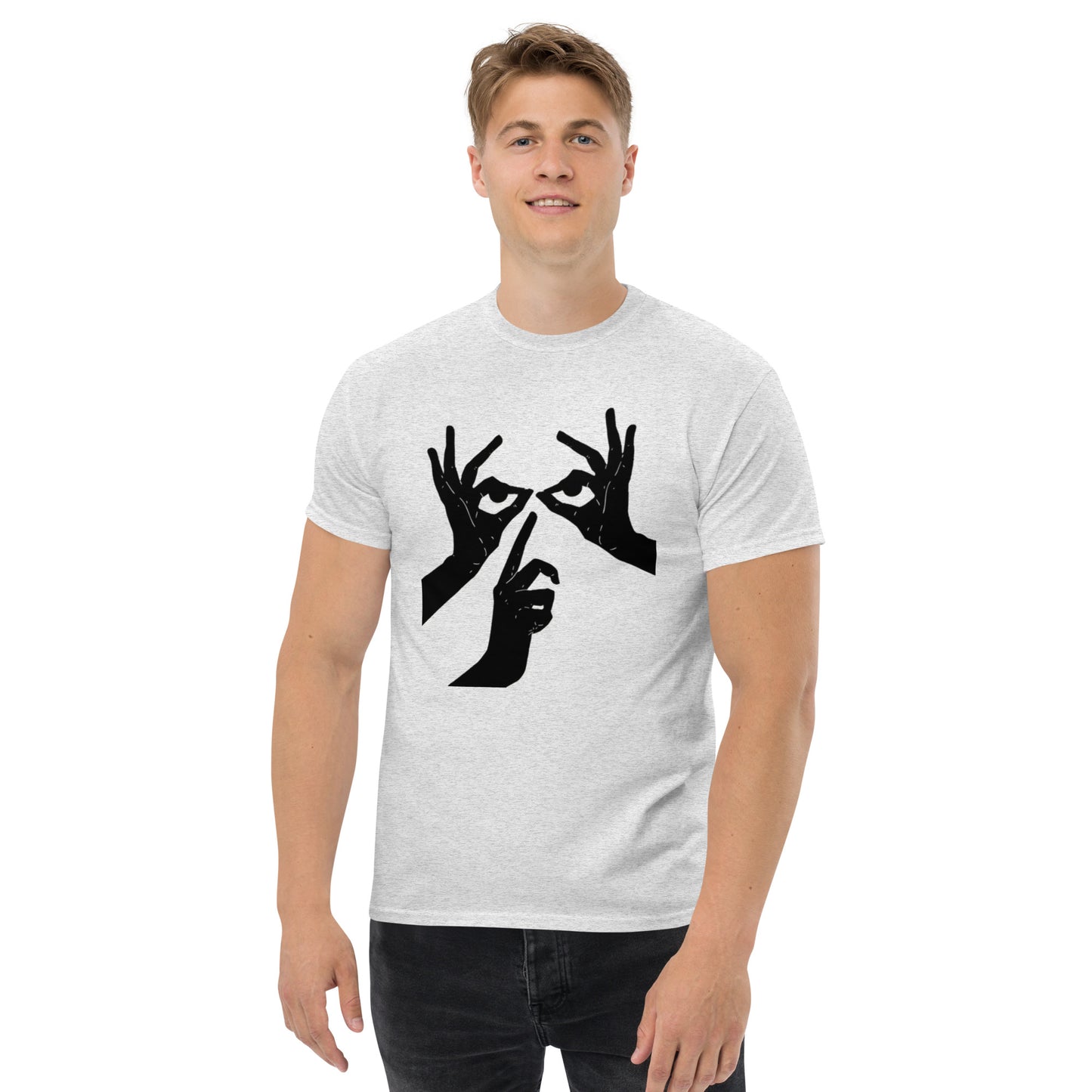 Das Hand-Augen-Motiv Design Klassisches Unisex T-Shirt