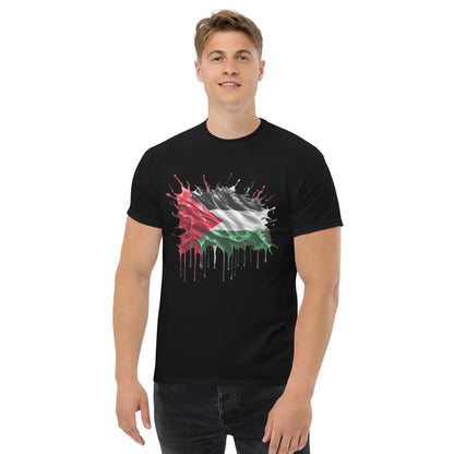 Palästina Flagge Tropfen Unisex Klassisches T-Shirt