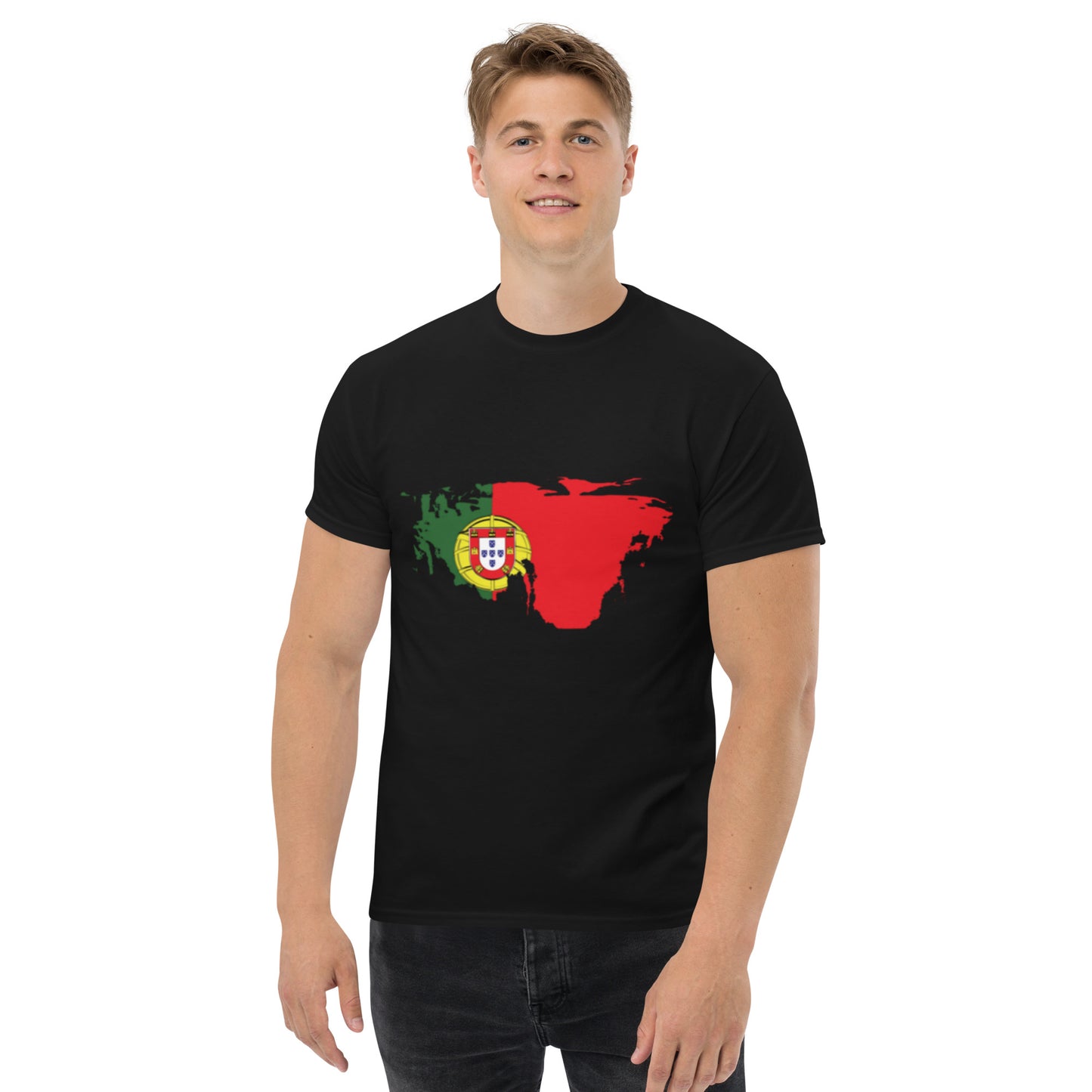 Azeitão-Style Portugiesischer Flagge Klassisches Unisex T-Shirt