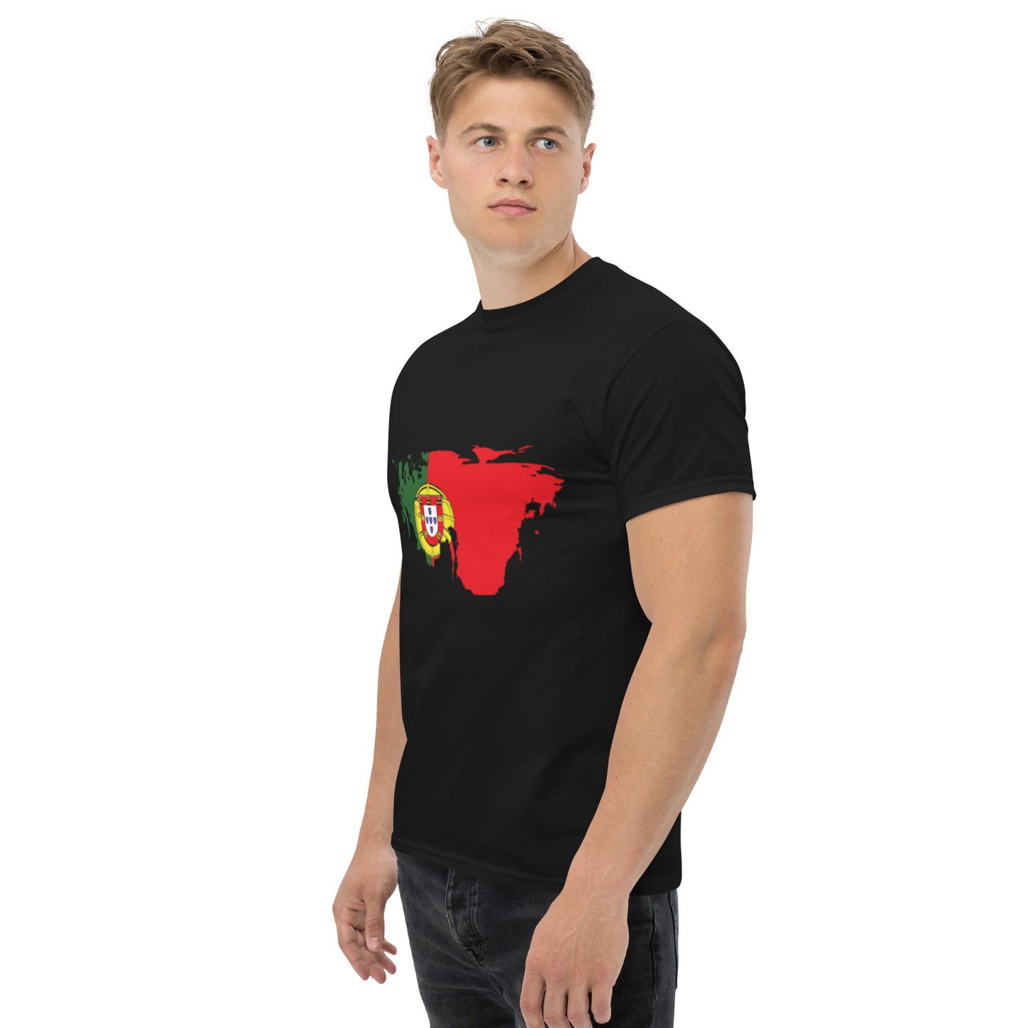 Azeitão-Style Portugiesischer Flagge Klassisches Unisex T-Shirt