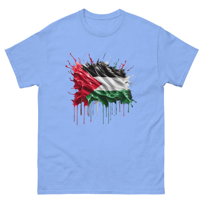 Palästina Flagge Tropfen Unisex Klassisches T-Shirt