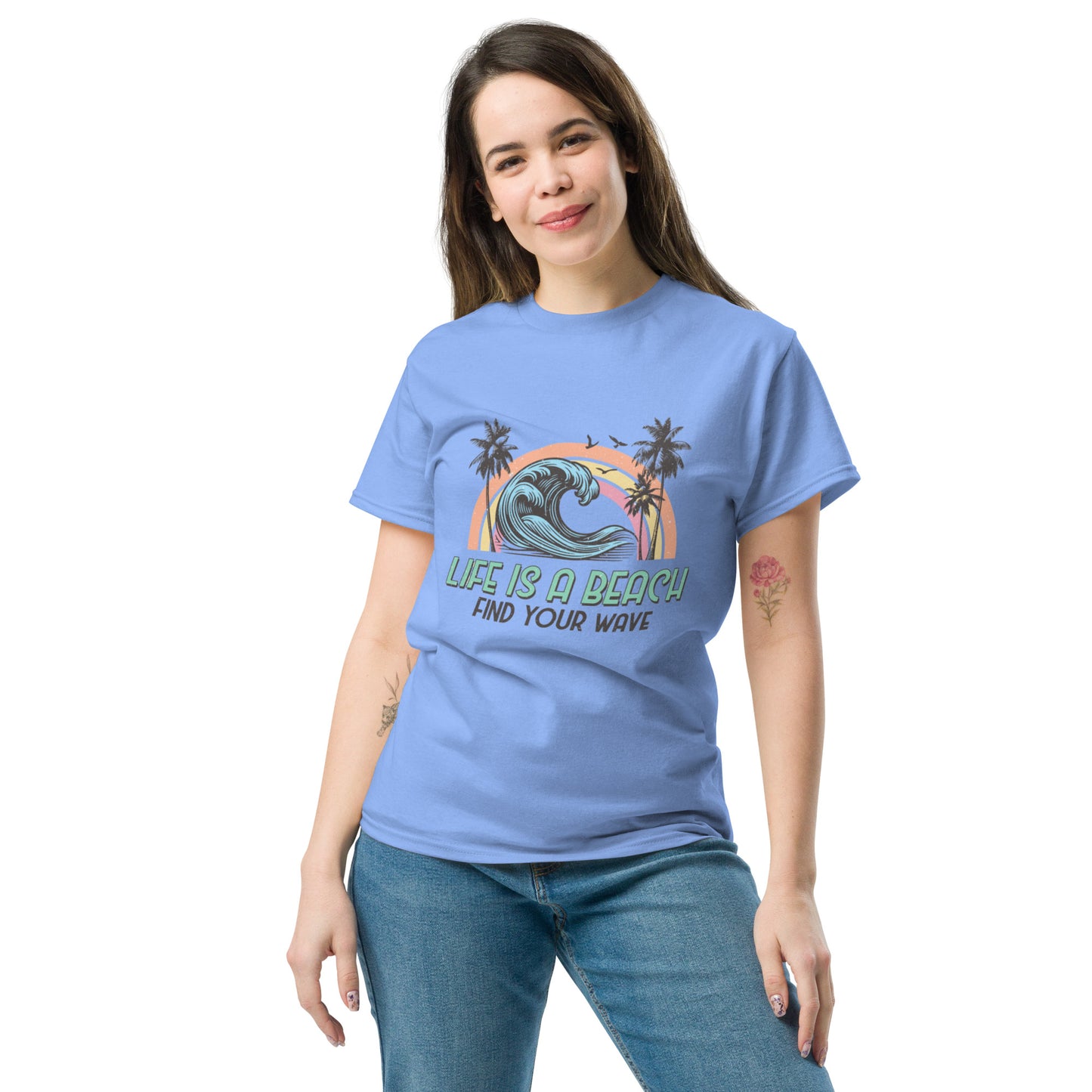 Life is a Beach, Find Your Wave Unisex-T-Shirt