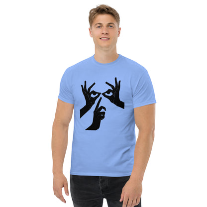 Das Hand-Augen-Motiv Design Klassisches Unisex T-Shirt