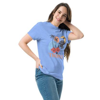 Escape Somewhere Tropical  Klassisches Unisex T-Shirt