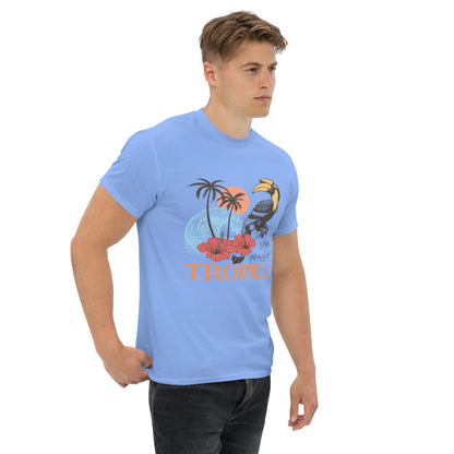 Escape Somewhere Tropical  Klassisches Unisex T-Shirt